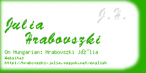 julia hrabovszki business card